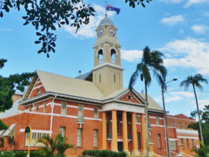 Maryborough bells chime from the City Hall clock tower.