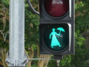 Mary Poppins pedestrian lights