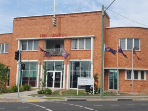 Maryborough Fire Station 1950s art deco facade of heritage value