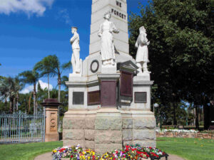 The cenotaph honours local servicemen and women who served Australia.